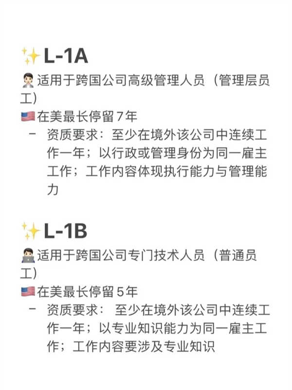 H1B不中，美国L1签证操作指南！
