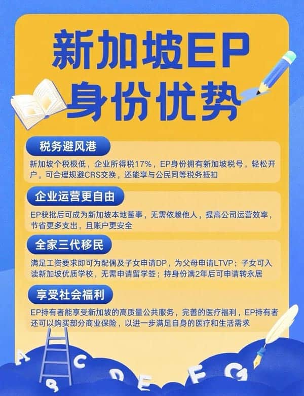 新加坡EP一个身份就能撬动事业、家庭