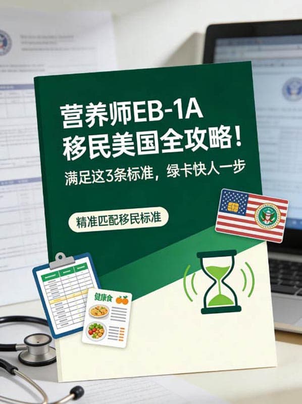 营养师EB-1A移民美国全攻略！满足这3条标准，绿卡快人一步